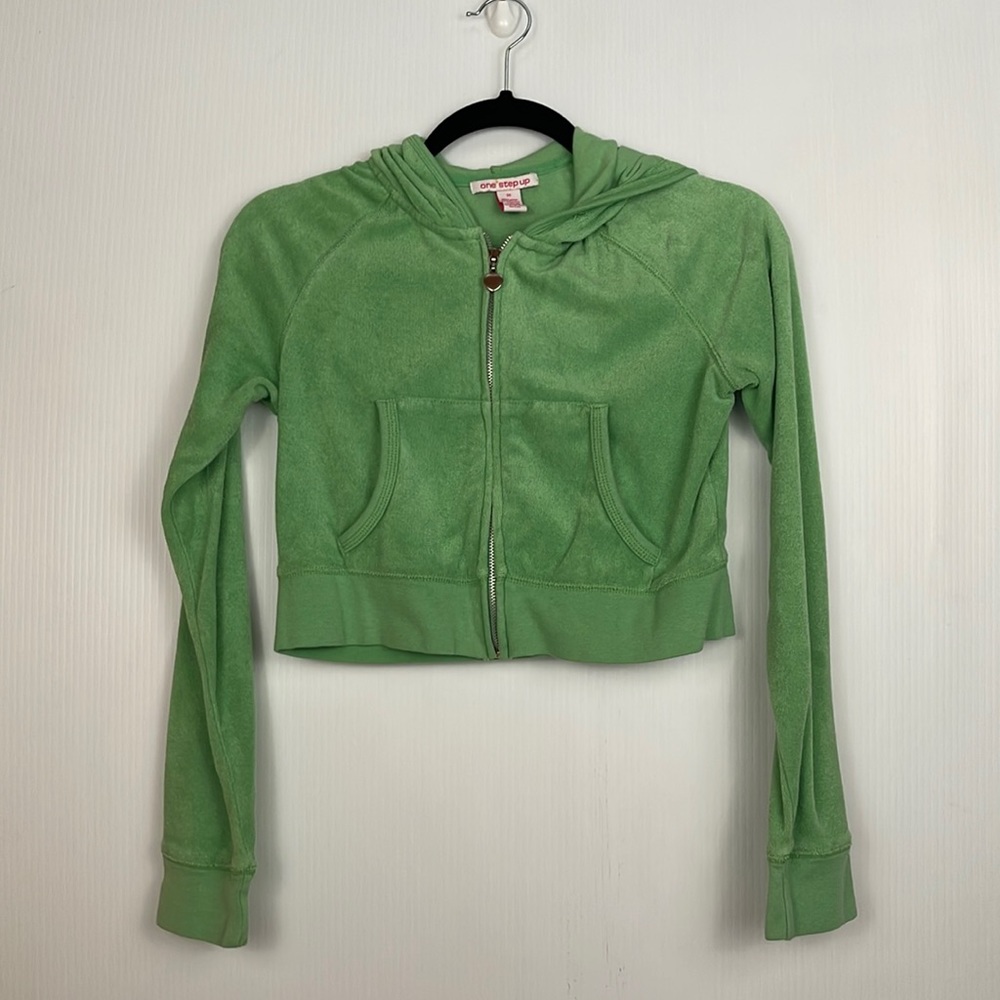 Vintage y2k Terry Cloth Zip Up
